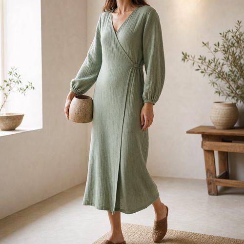 Adaptive Wrap Dress Sewing Pattern view 6