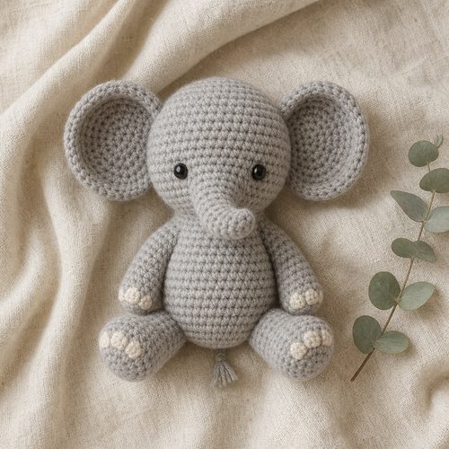 Baby Elephant Crochet Pattern view 2