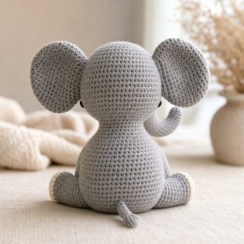 Baby Elephant Crochet Pattern view 3