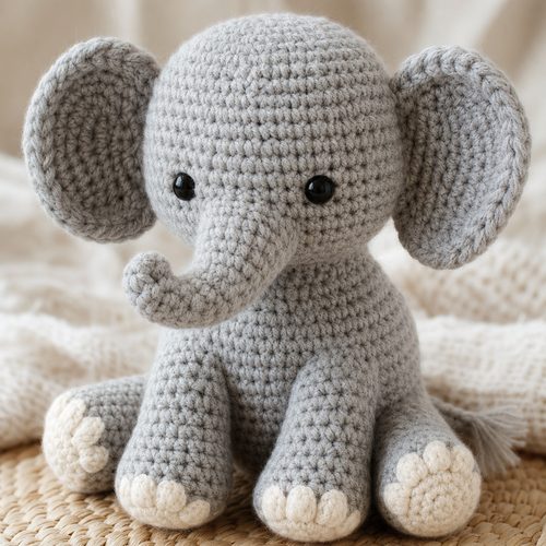 Baby Elephant Crochet Pattern view 4