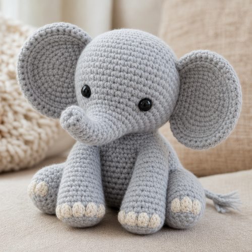 Baby Elephant Crochet Pattern view 5