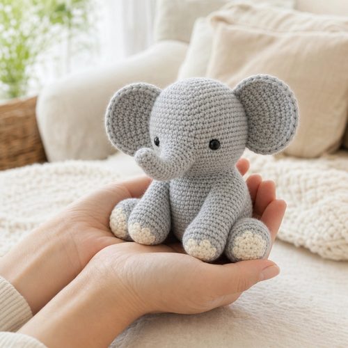 Baby Elephant Crochet Pattern view 6
