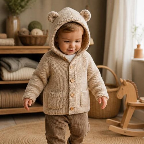 Baby Bear Hood Cardigan view 6