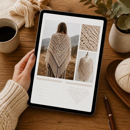 Boho Triangle Shawl Crochet Pattern