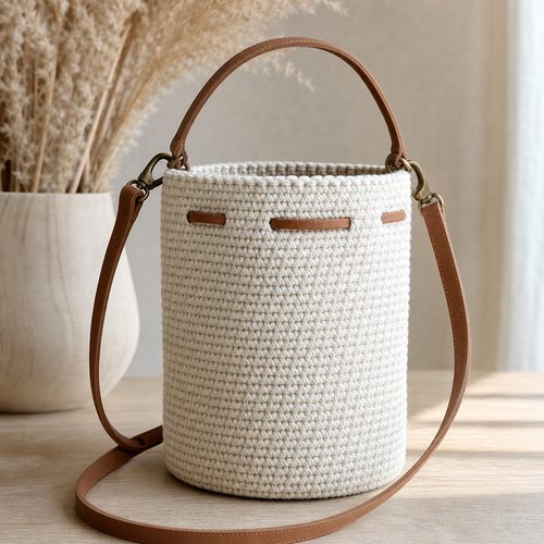 Coastal Bucket Bag Crochet Pattern view 3