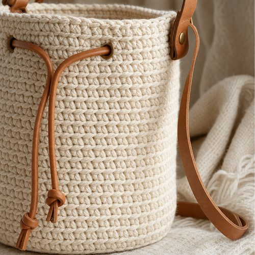 Coastal Bucket Bag Crochet Pattern view 4