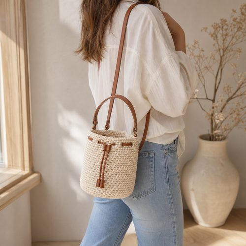 Coastal Bucket Bag Crochet Pattern view 6