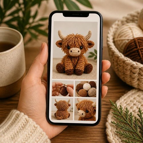 Highland Cow Crochet Pattern view 3