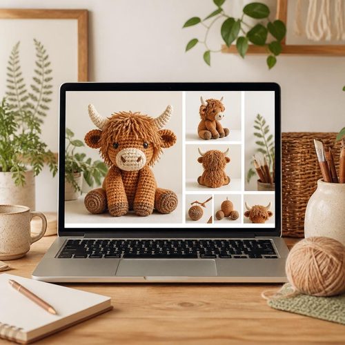Highland Cow Crochet Pattern view 4