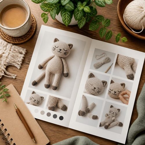 Floppy Cat Crochet Pattern view 5