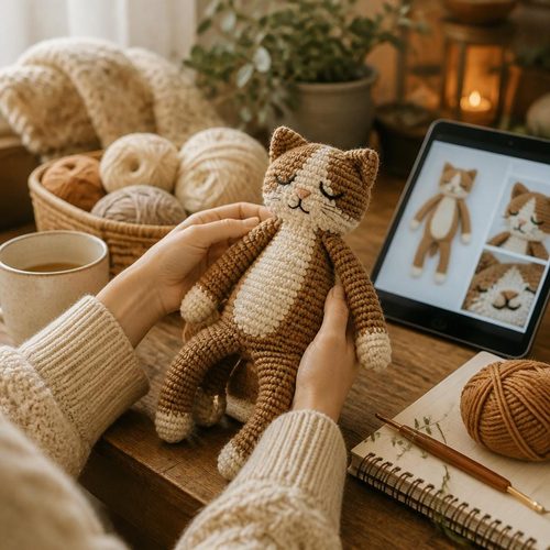 Floppy Cat Crochet Pattern view 6