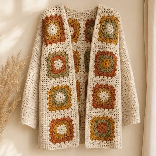 Groovy Grandma Granny Square Cardigan Pattern