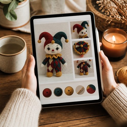 Jester Amigurumi Crochet Pattern view 4