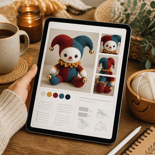Jester Amigurumi Crochet Pattern view 5