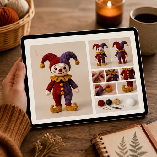Jester Amigurumi Crochet Pattern view 6