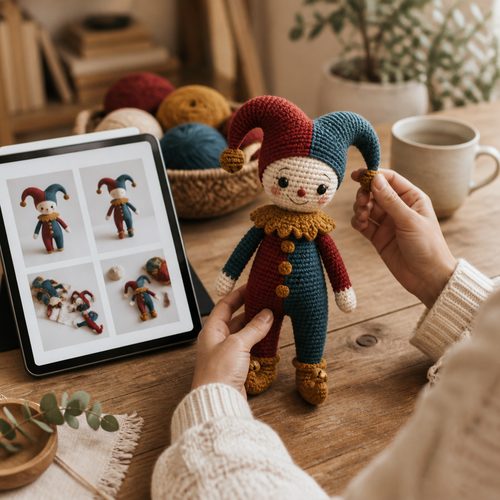 Jester Amigurumi Crochet Pattern view 2