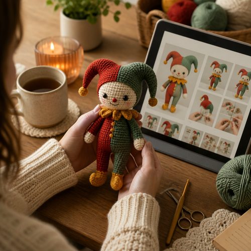 Jester Amigurumi Crochet Pattern view 3