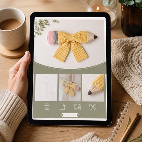 Pencil Bow Sewing Pattern view 2