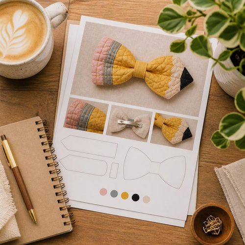 Pencil Bow Sewing Pattern view 5