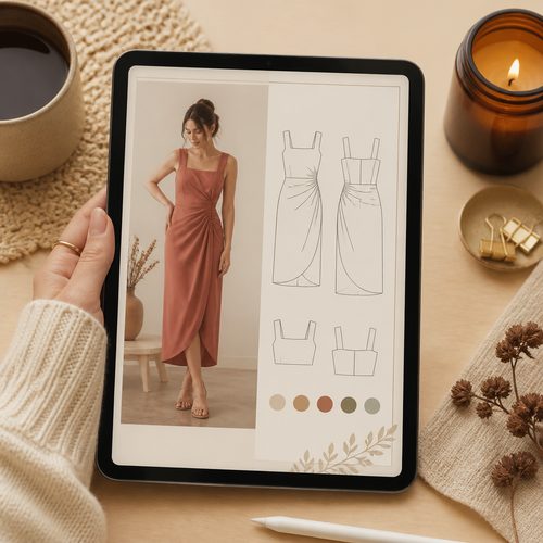 Midi Dress Sewing Pattern view 4