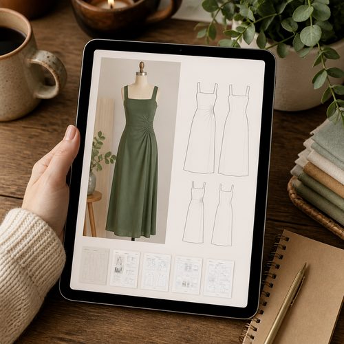 Midi Dress Sewing Pattern view 5