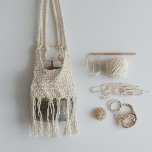 Macrame Style Plant Hanger Crochet Pattern