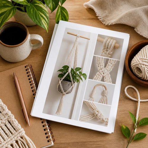 Macrame Style Plant Hanger Crochet Pattern view 6