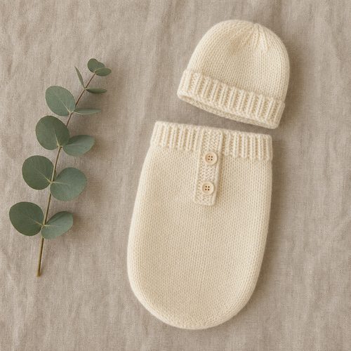 Preemie Cocoon And Hat Knitting Pattern view 2