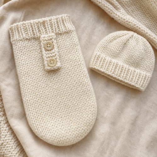 Preemie Cocoon And Hat Knitting Pattern view 4