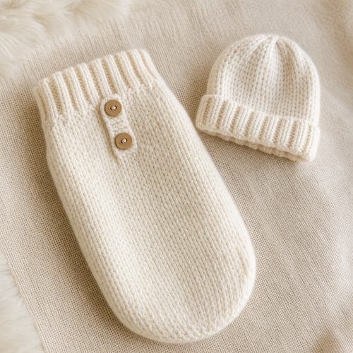 Preemie Cocoon And Hat Knitting Pattern view 5