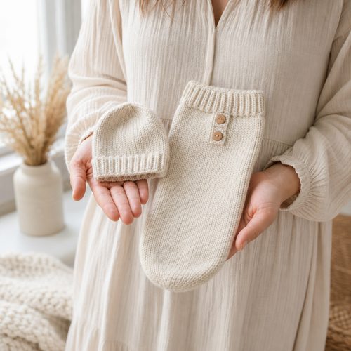 Preemie Cocoon And Hat Knitting Pattern view 6