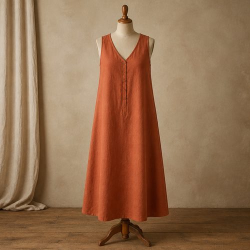 Plus Size A Line Sundress Sewing Pattern view 5