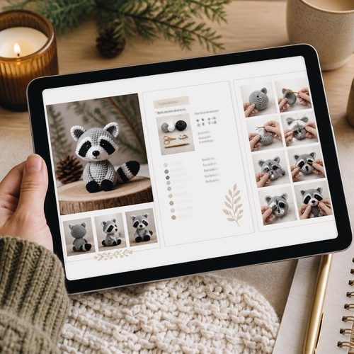 Woodland Raccoon Crochet Pattern view 2