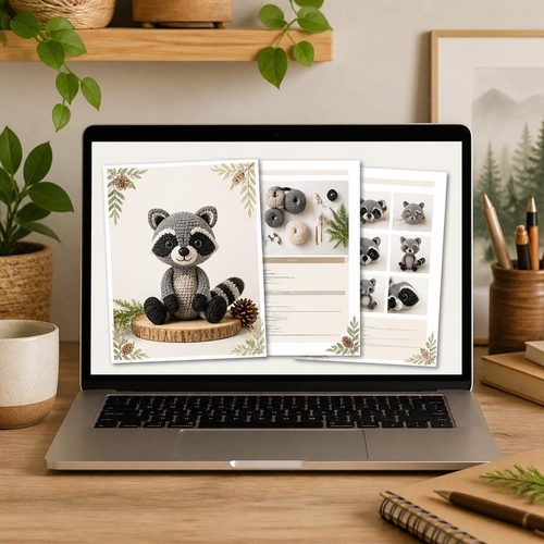 Woodland Raccoon Crochet Pattern view 4
