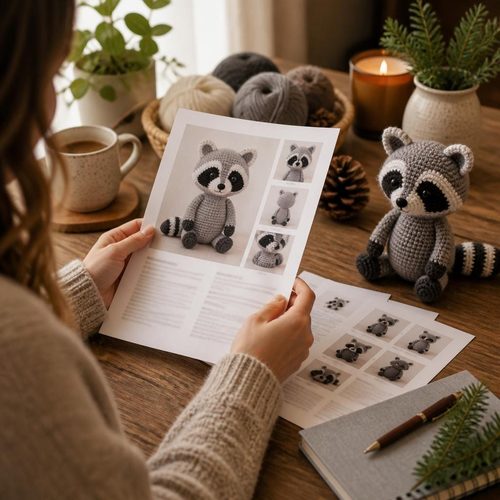 Woodland Raccoon Crochet Pattern view 6